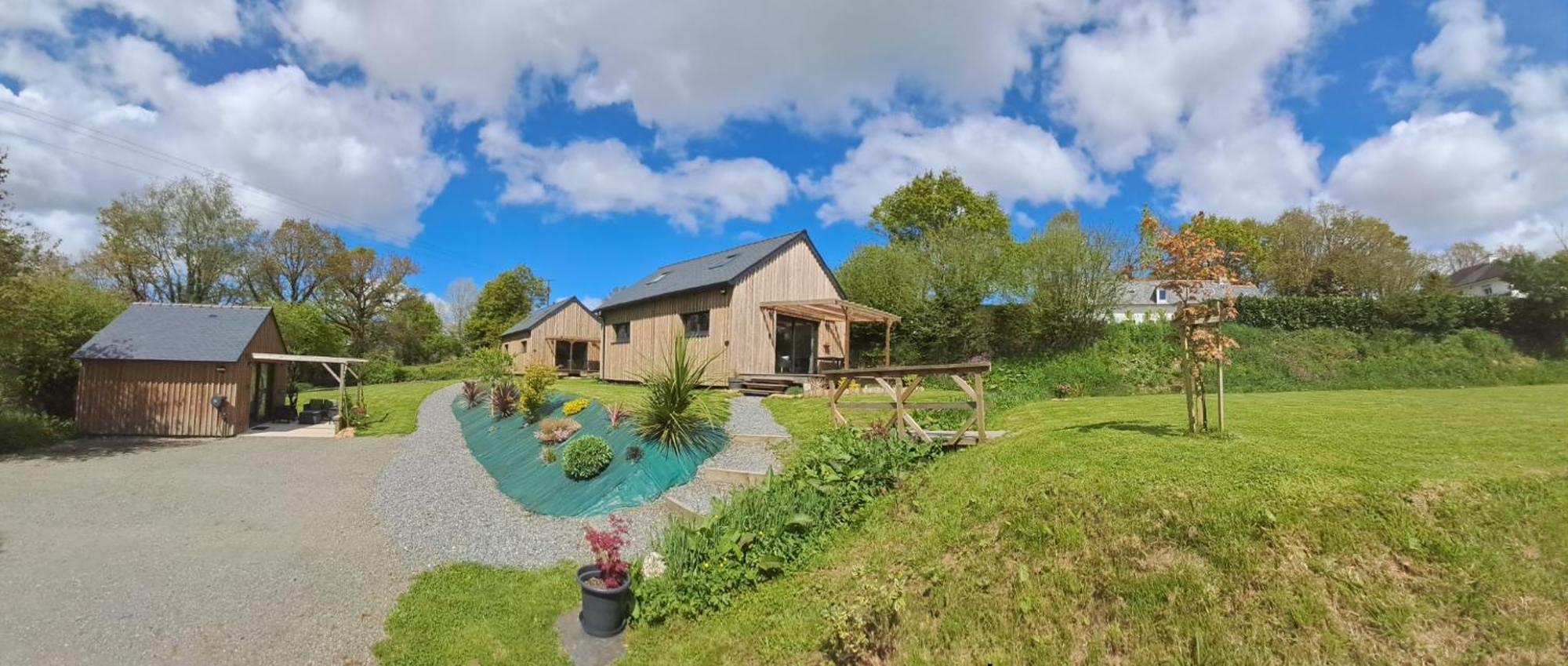 Chalets De Pont Cob Avec Spa Gouézec Exterior foto