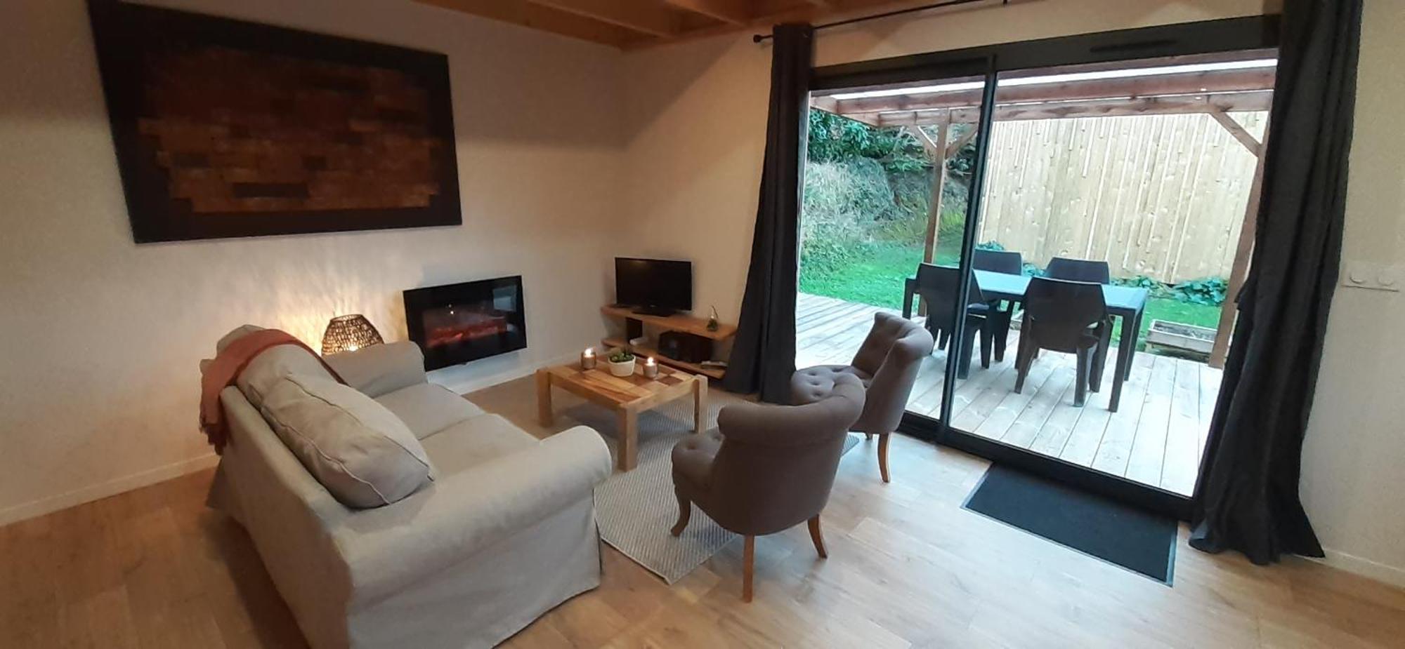 Chalets De Pont Cob Avec Spa Gouézec Exterior foto